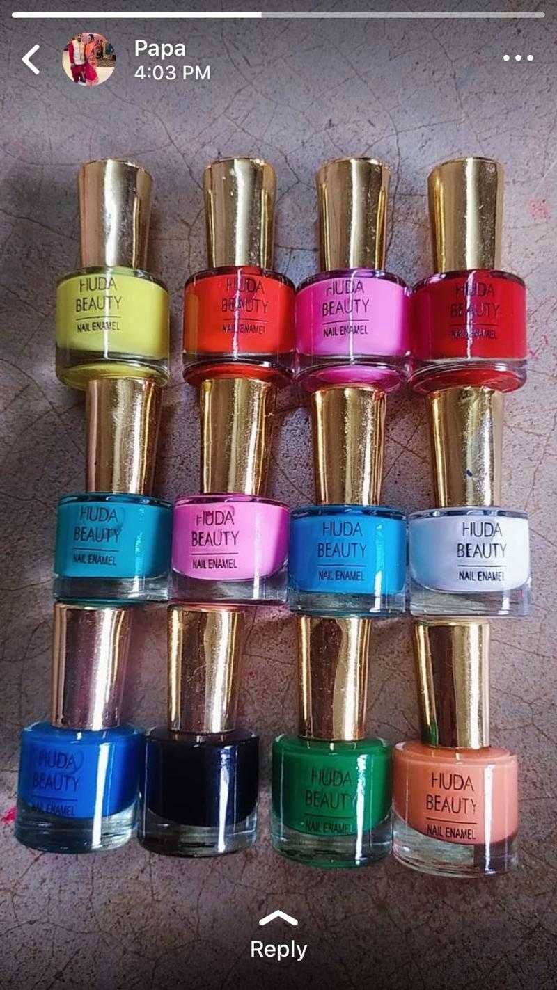 Huda beauty Golden cap Nail polish Bridal Set Set Of 24 | Udaan - B2B  Buying for Retailers