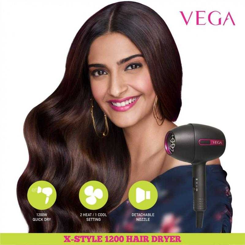 Vega X-Style 1200W Hair Dryer VHDH 17 | 2Years Warranty (2Heat and 1Cool  Air Option) | Udaan - B2B Buying for Retailers