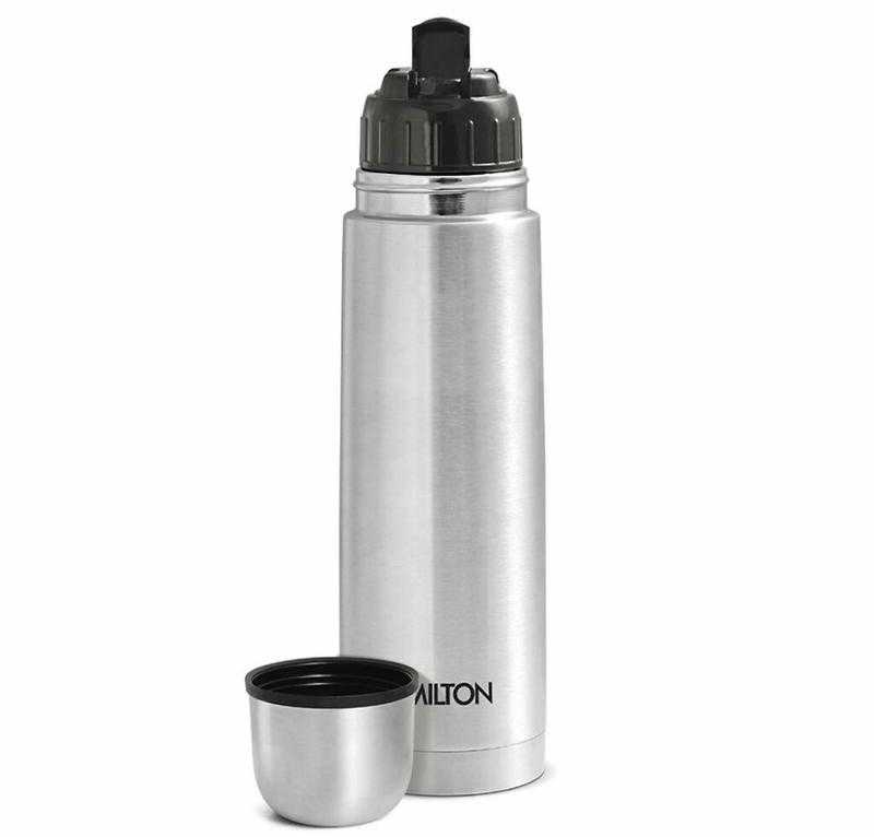 Milton Thermosteel 1000 Flip Lid Flask 1000ml Vacuum Insulated Bottle 24hrs Hot And Cold Flask Silver With Bag Udaan B2b Buying For Retailers