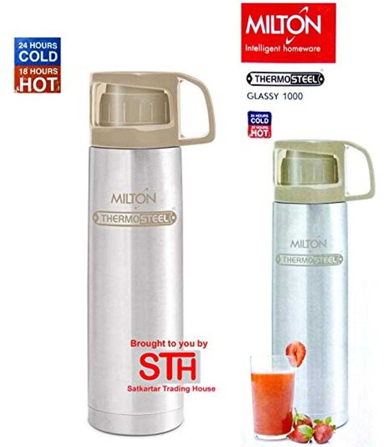 Milton Glassy Stainless Steel Bottle Flask 1000 Ml Udaan B2b Buying For Retailers