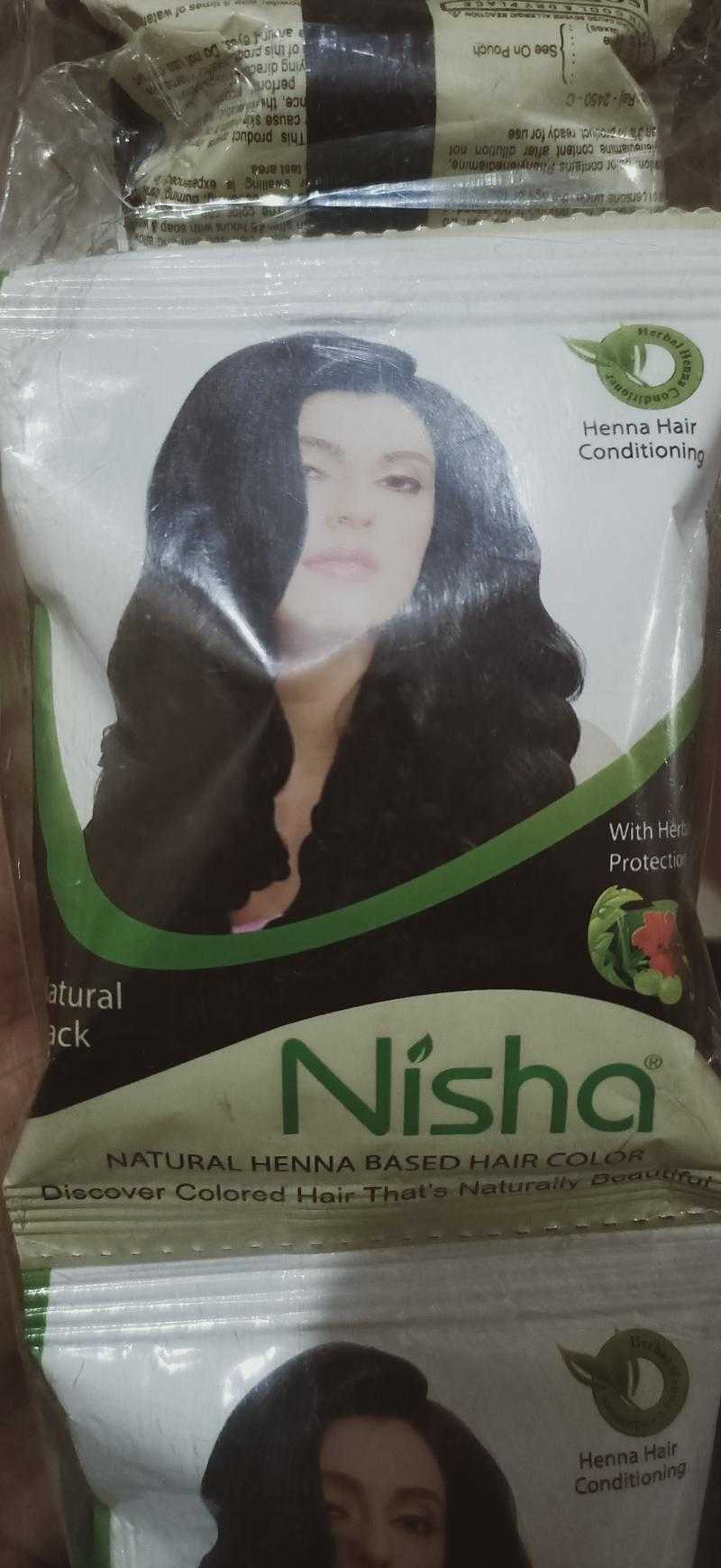Nisha Natural Black Heena Based Hair Color 10gm Pack of 10 Mrp 10 . Powder (Natural Black,10 gm) | Udaan - B2B Buying for Retailers Nisha Natural Black Heena Based Hair Color 10gm Pack of 10 Mrp 10 . Powder (Natural Black,10 gm) | Udaan - B2B Buying for Retailers