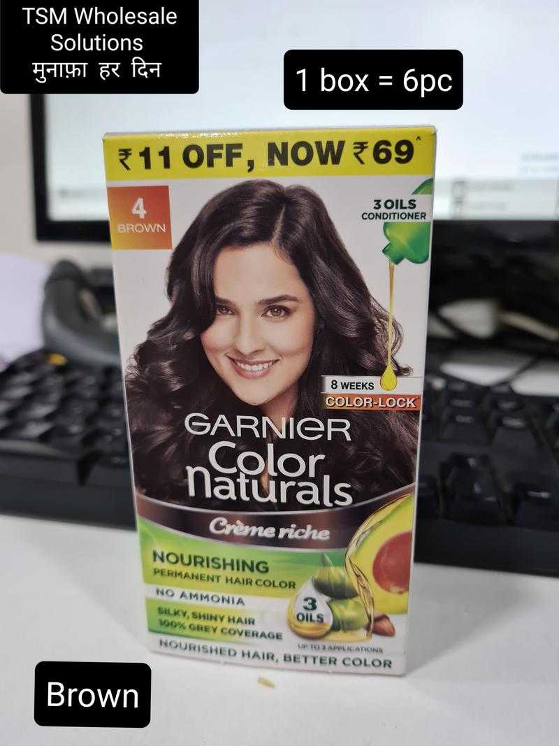 Garnier Garnier Color Naturals Cream Hair Dye (Brown,35 ml + 30 gm) (Set Of  6) (MRP  Rs) | Udaan - B2B Buying for Retailers