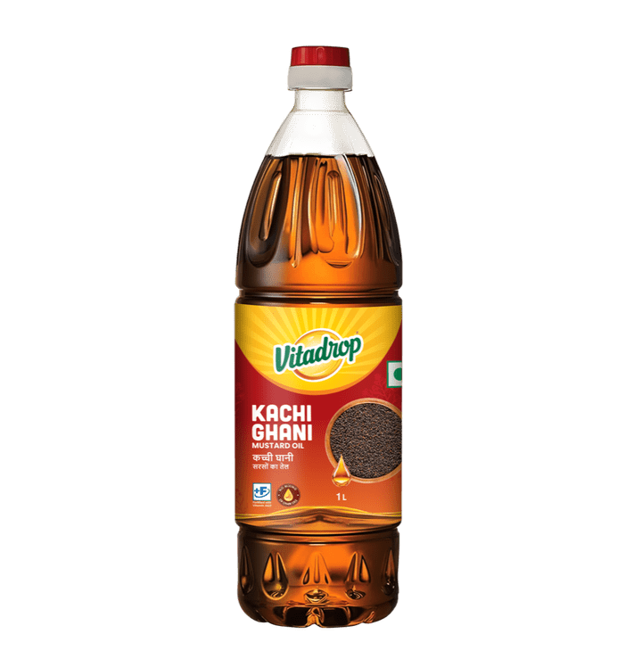 Vitadrop Kachi Ghani Mustard Oil 1L Bottle
