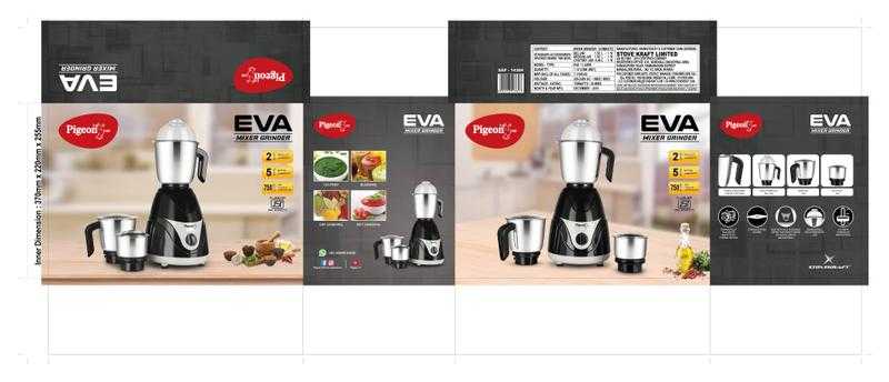 Pigeon Eva 750 W Copper Winding Tower Shape Mixer Grinder 3 Jars