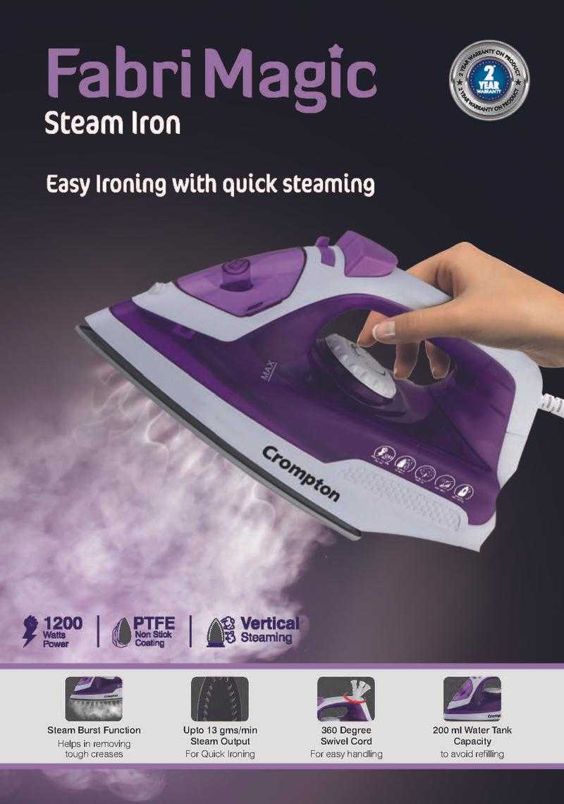 Crompton steam discount iron