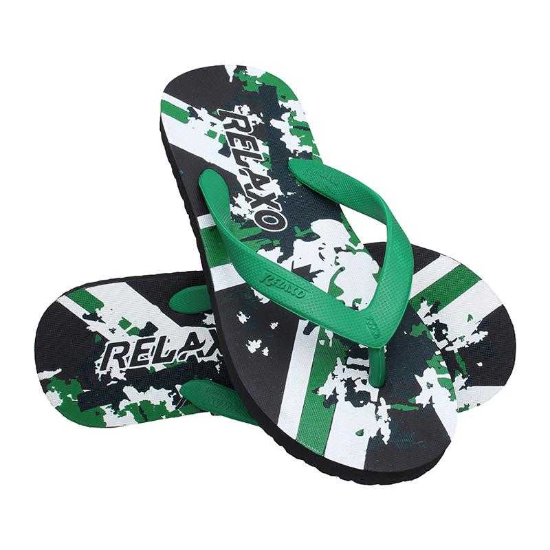 Relaxo RPG 05 2X5 GREEN BLACK MRP 119.5 Rubber Like EVA