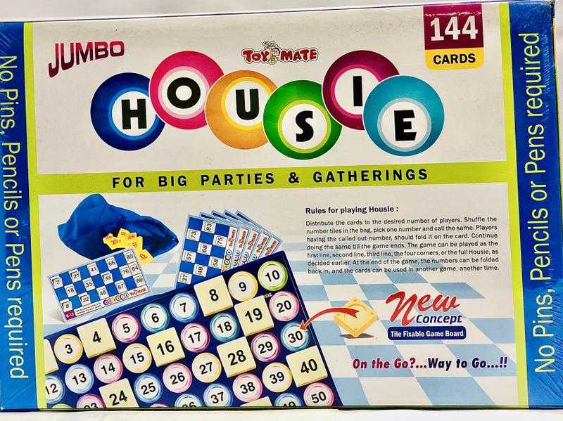 Toymate Jumbo Housie 144 Cards Tambola Housie Board Game, 54 OFF