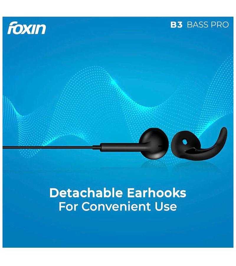 Foxin Bass Pro B3 Wired In the Ear With mic Yes Black Udaan