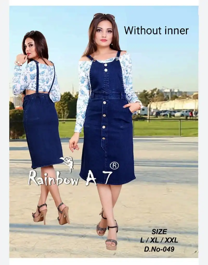 Knee length deals dungaree skirt