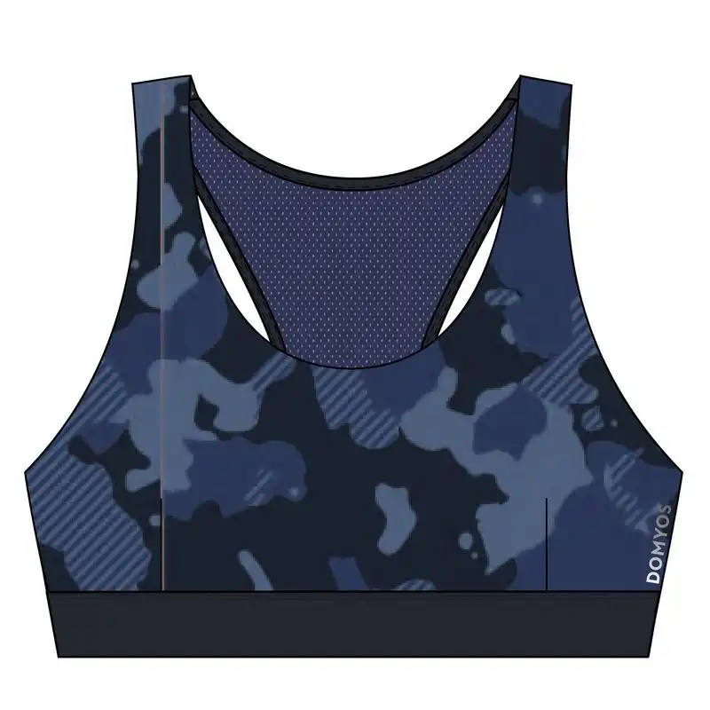 Decathlon Polyester Printed Non Padded Sports Bra for Women
