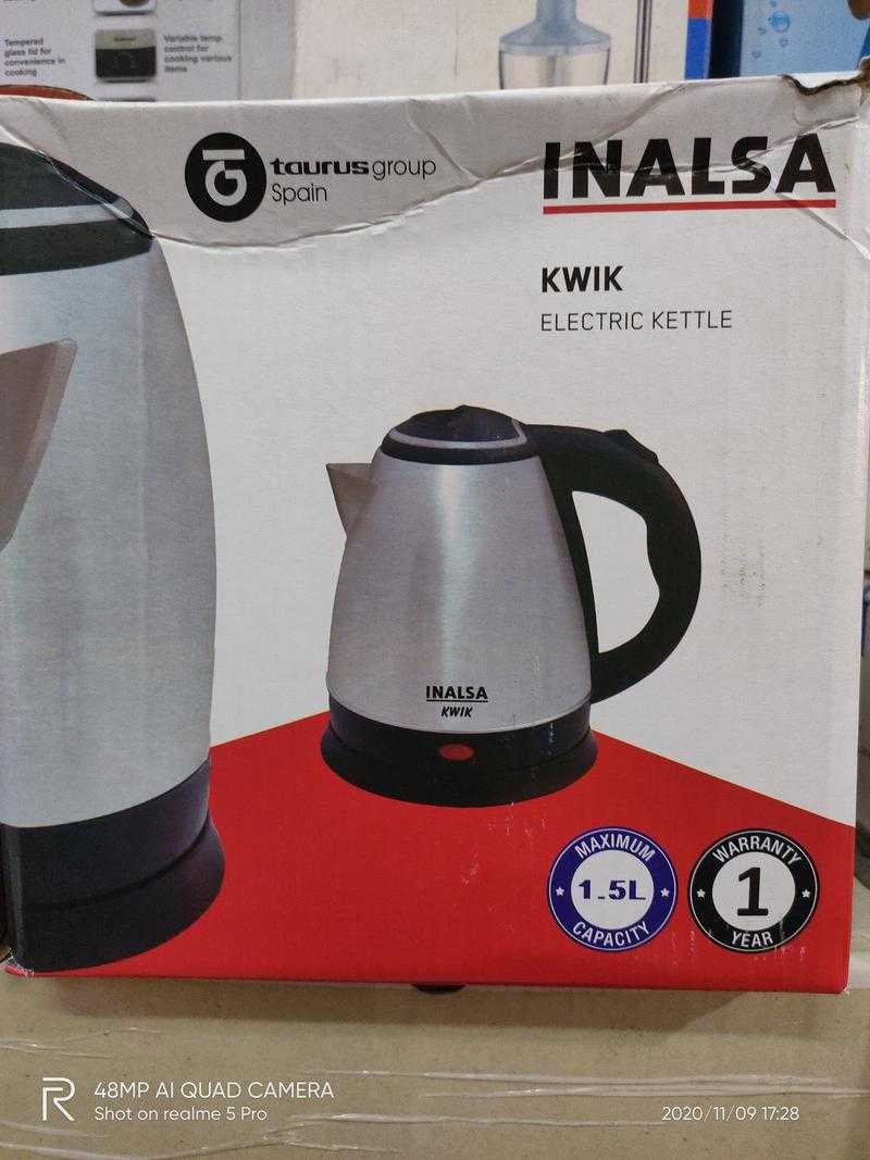 Inalsa Kwik 1500 W Steel Electric Kettle 1.5 L Udaan B2B