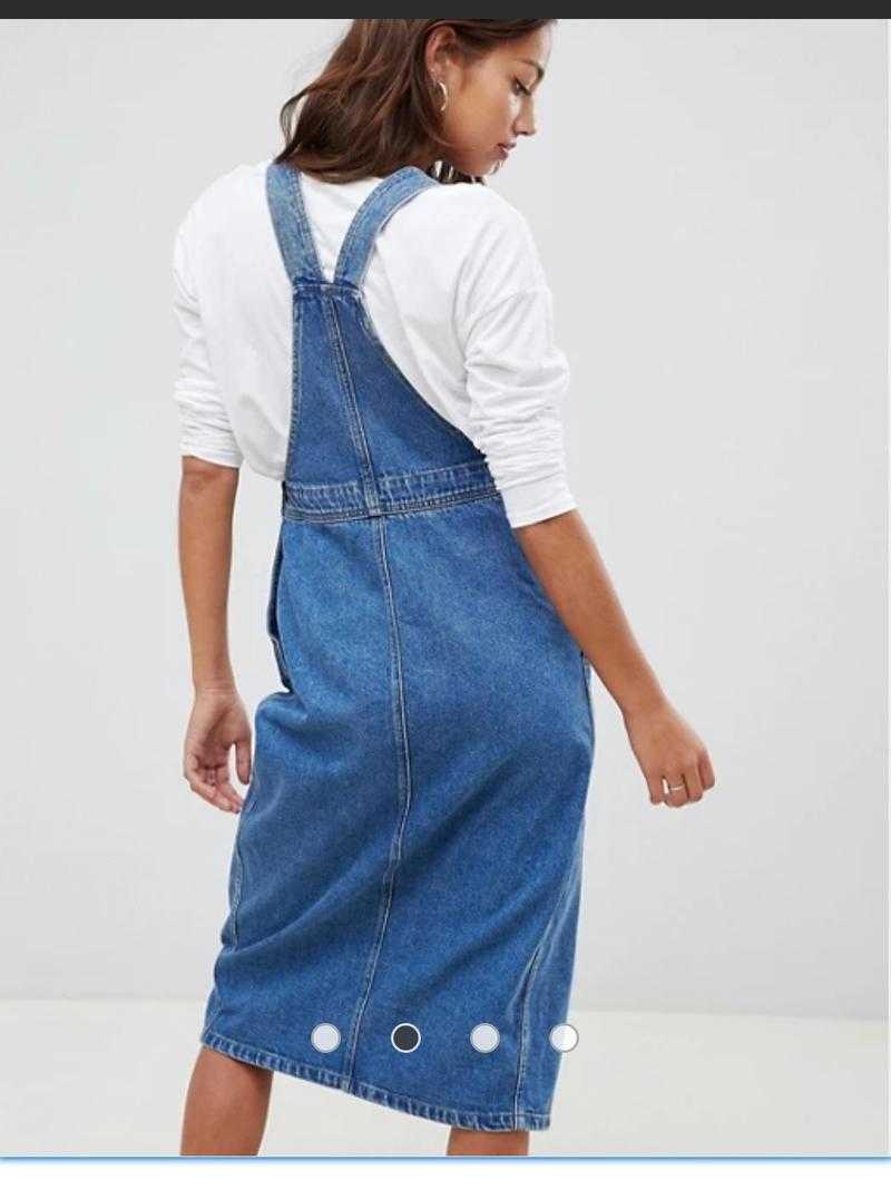 Knee length dungaree sales dress