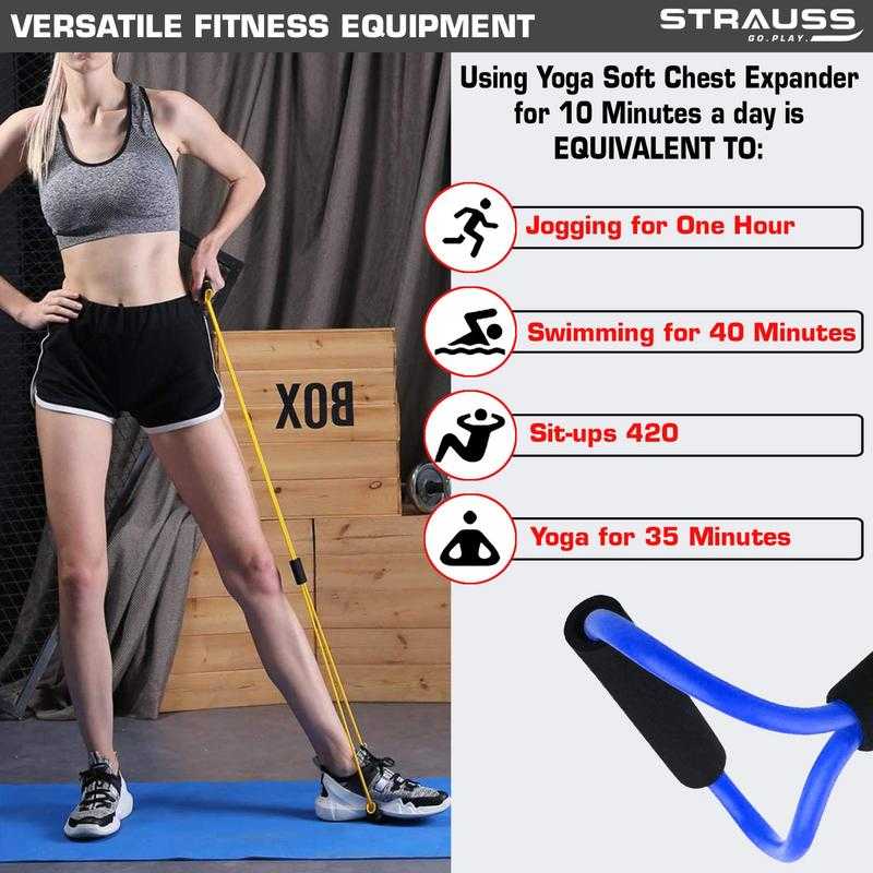 Strauss Yoga Soft Chest Expander Blue Udaan B2B Buying for