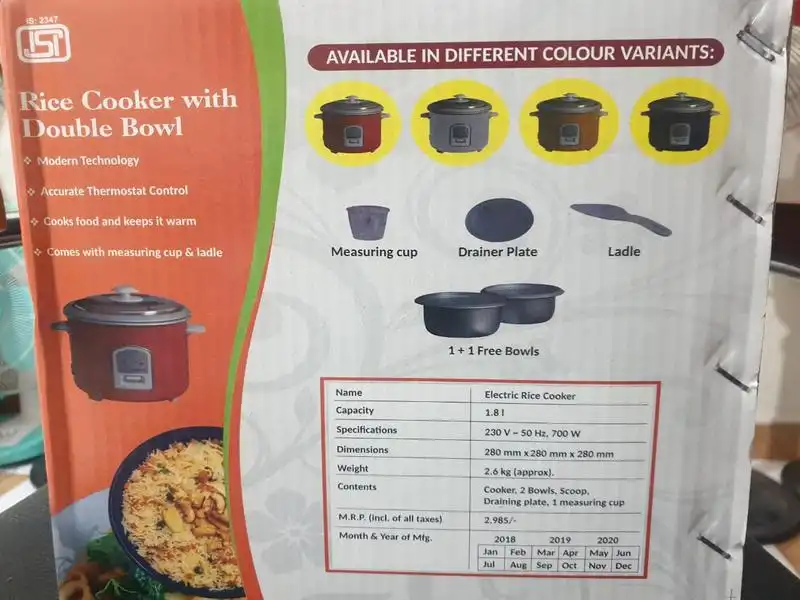 Ganga rice cooker 1 kg price sales