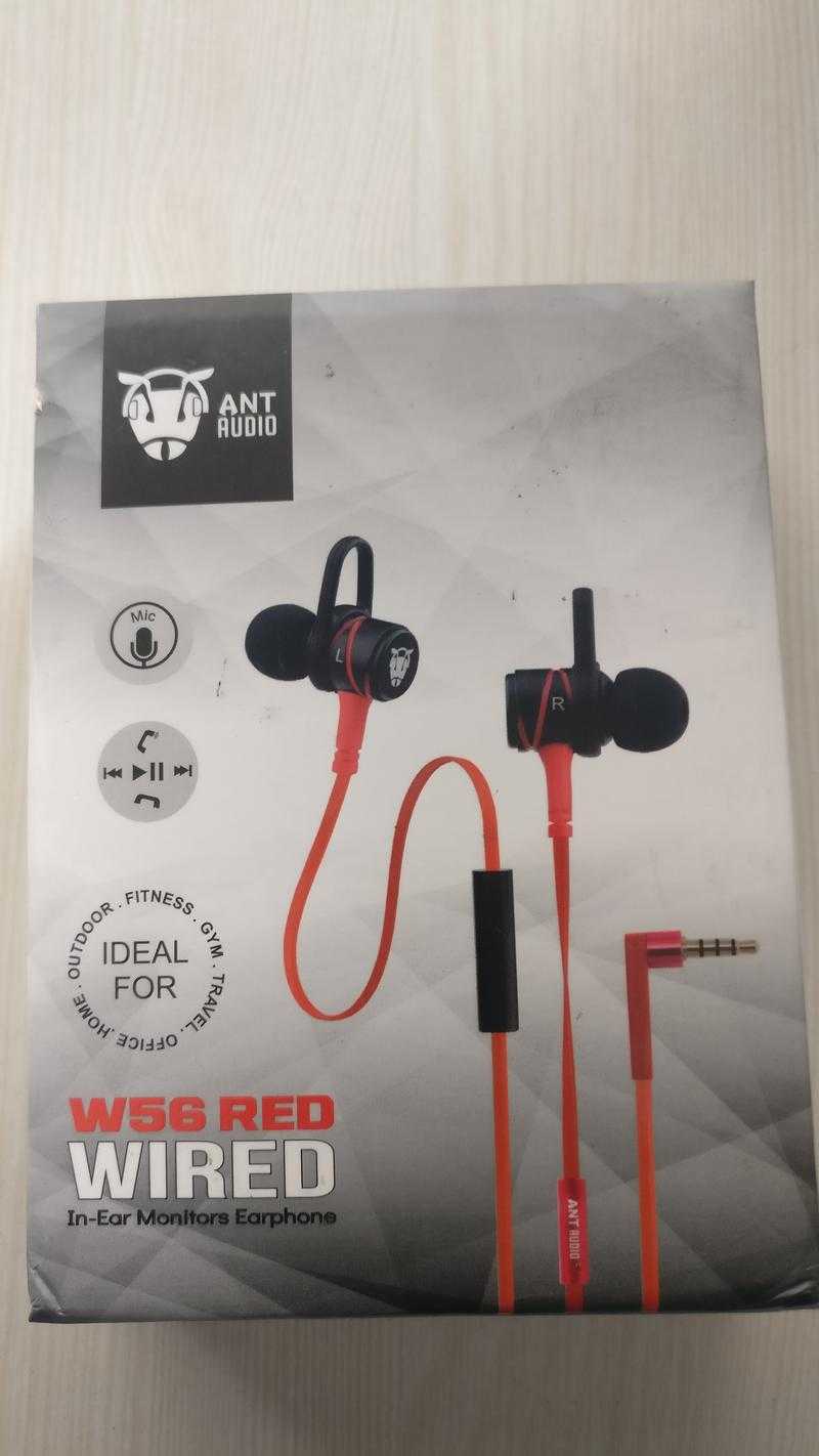 Ant Audio W56 Earphone Restored Wireless Headphone Black Red