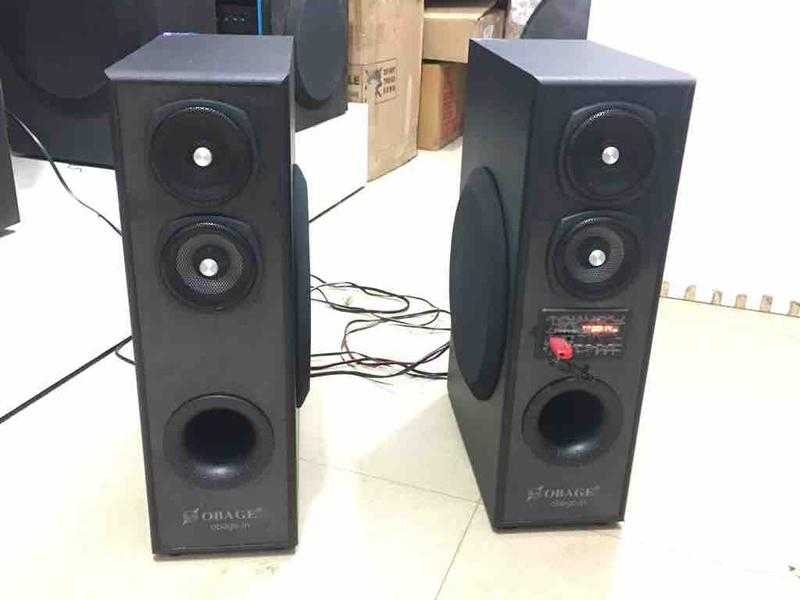 OBAGE DT 2425 Dual Tower Multimedia Speaker System Black with