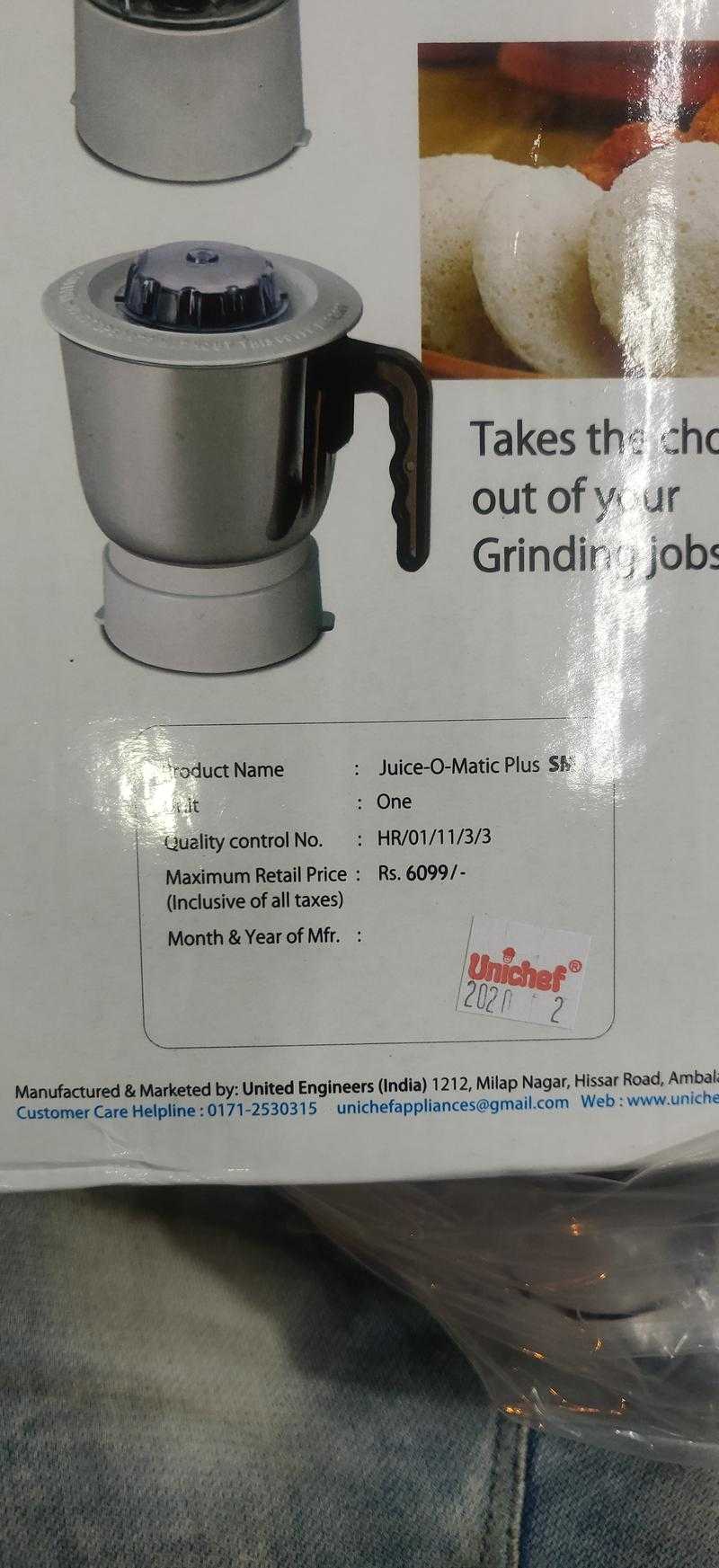 Unichef juicer shop mixer grinder