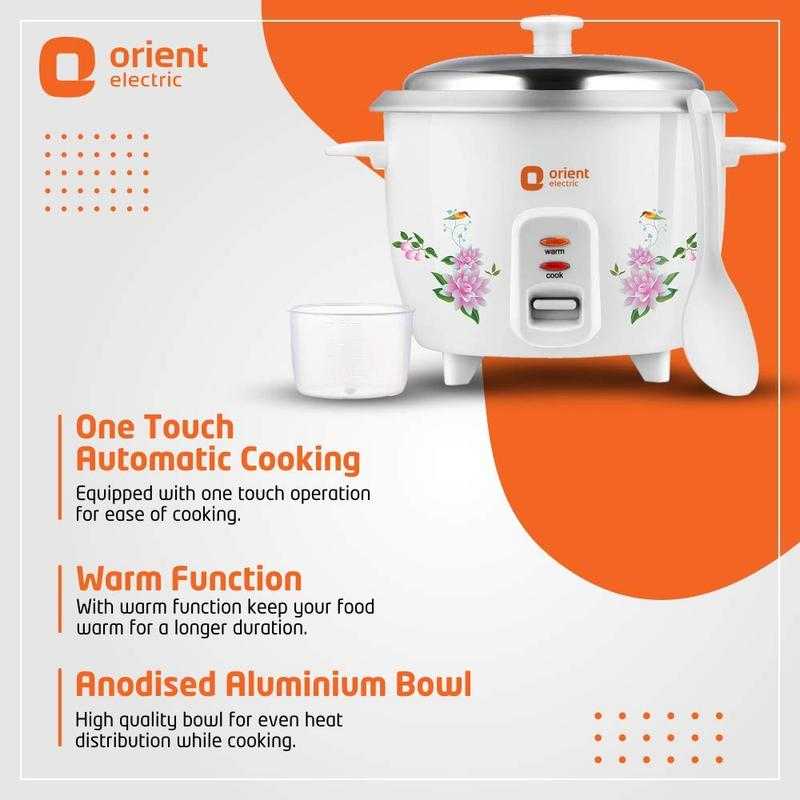 Orient Electric Easycook 1 Litre Automatic Rice Cooker White