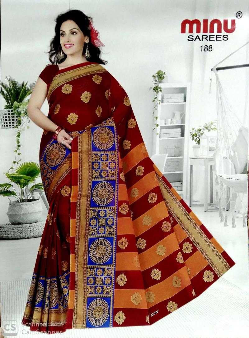 Minu cotton saree low price store