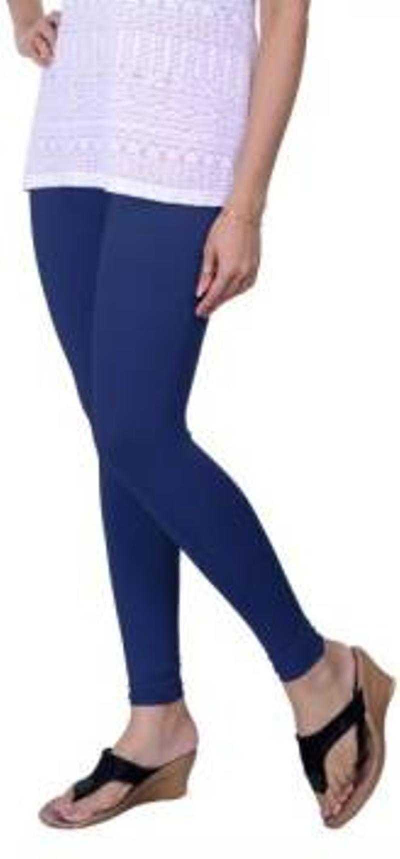 Lux Lyra Ankle Length Dark Blue Leggings free Size for Woman – Stilento