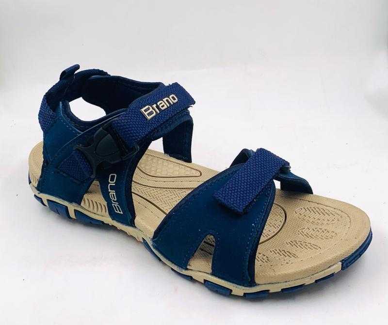 Brano Goodday bl camel Faux Leather Casual Wear Flat Sandals Blue