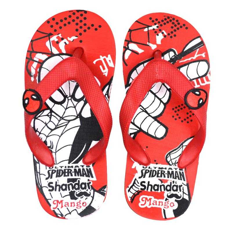 Polita Kids F100 Red Spiderman Flip Flops Slippers Rubber Casual