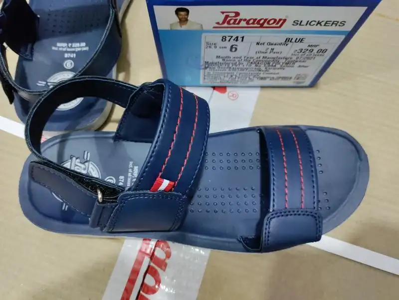 Paragon 8741 329 Rexine Casual Wear Flat Sandals Navy 6 Uk 40