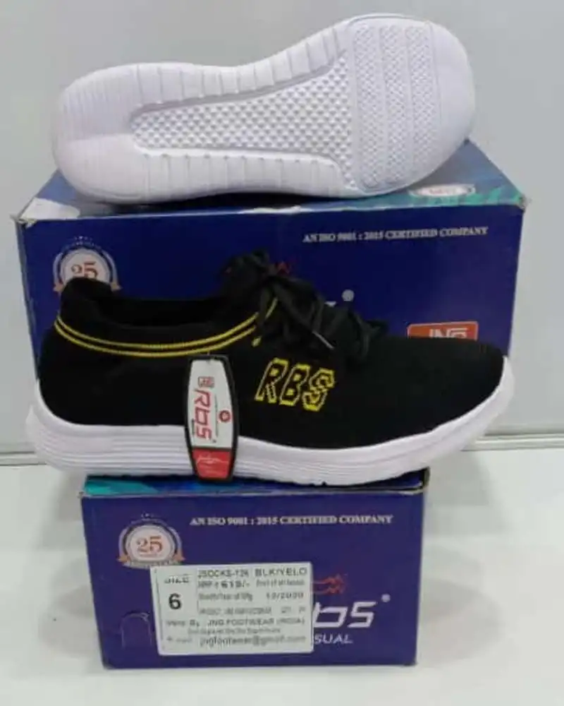 RBS JSOVKS 126 Mesh Sports Wear Running Shoes Black 6 Uk 40 Eu