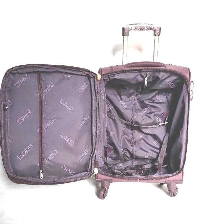 EMBLEM Soft Body Suitcase and Trolley Bag Set of 1 Purple
