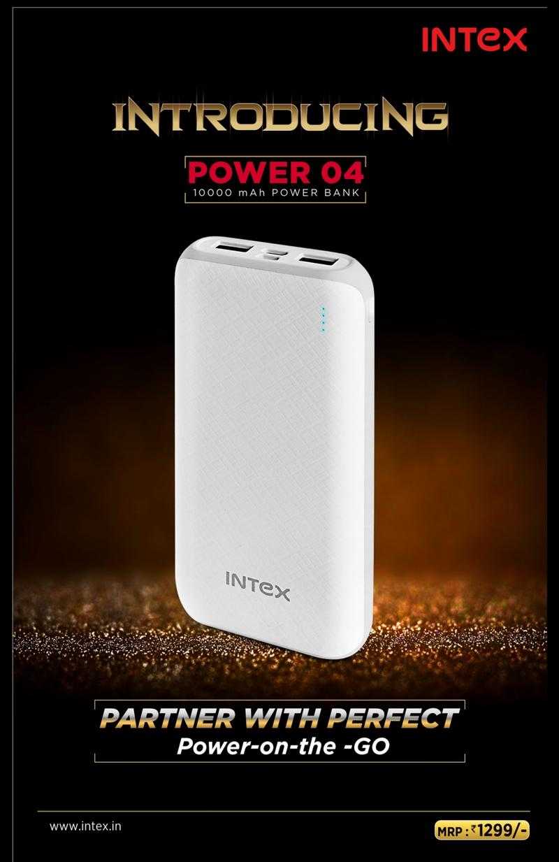 Intex 10000 mAh Power Bank Black White Udaan B2B Buying for