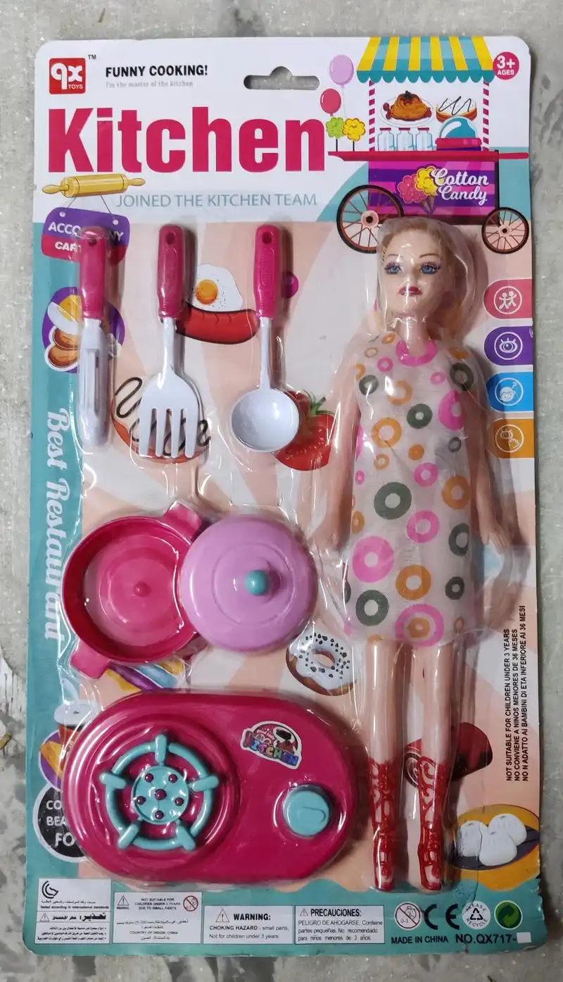 Shyam enterprises Barbie doll Kitchen Set For Kids Kitchen Set