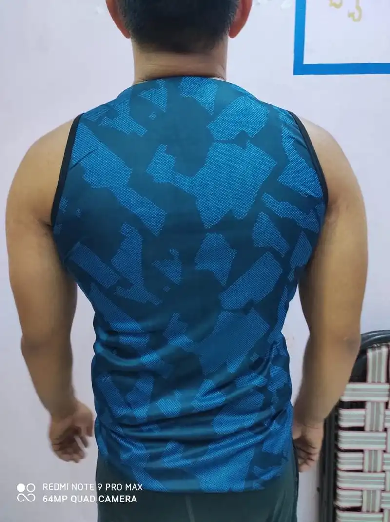 RIA APPARELS Printed Round Neck Gym COMBO Vest for Men