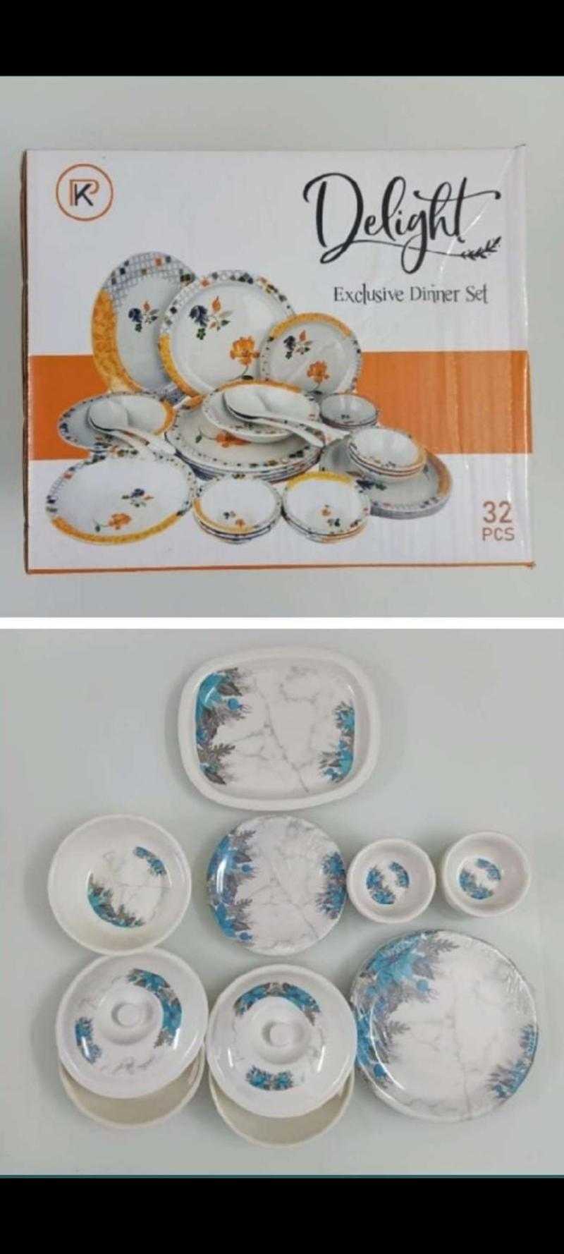 Melamine dinner set 32 pcs price store
