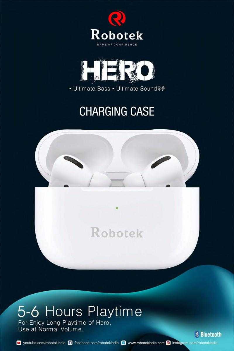 Robotek Hero Wireless Bluetooth In the Ear With mic Yes