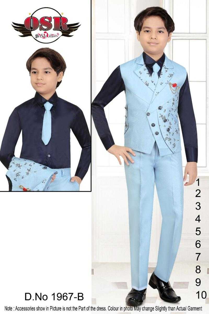 OSR. Imported Plain Solid Pant Shirt With Jacket Set Of 10