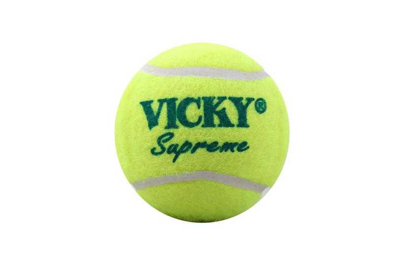 Vicky Supreme Rubber Rubber Moulded Cricket Ball Yellow Pack of