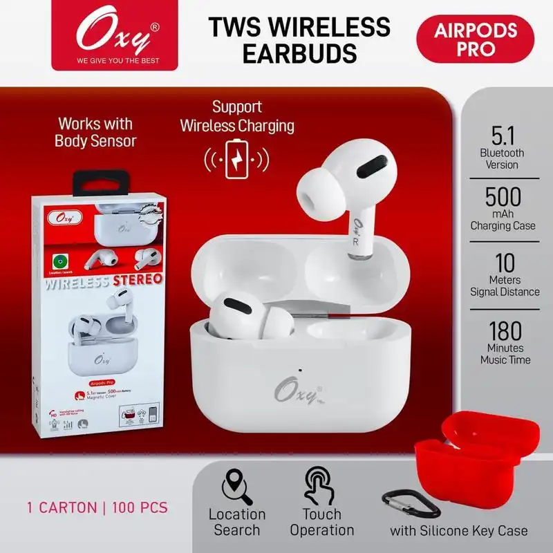 Oxy Airpods Pro Wireless Bluetooth In the Ear With mic Yes