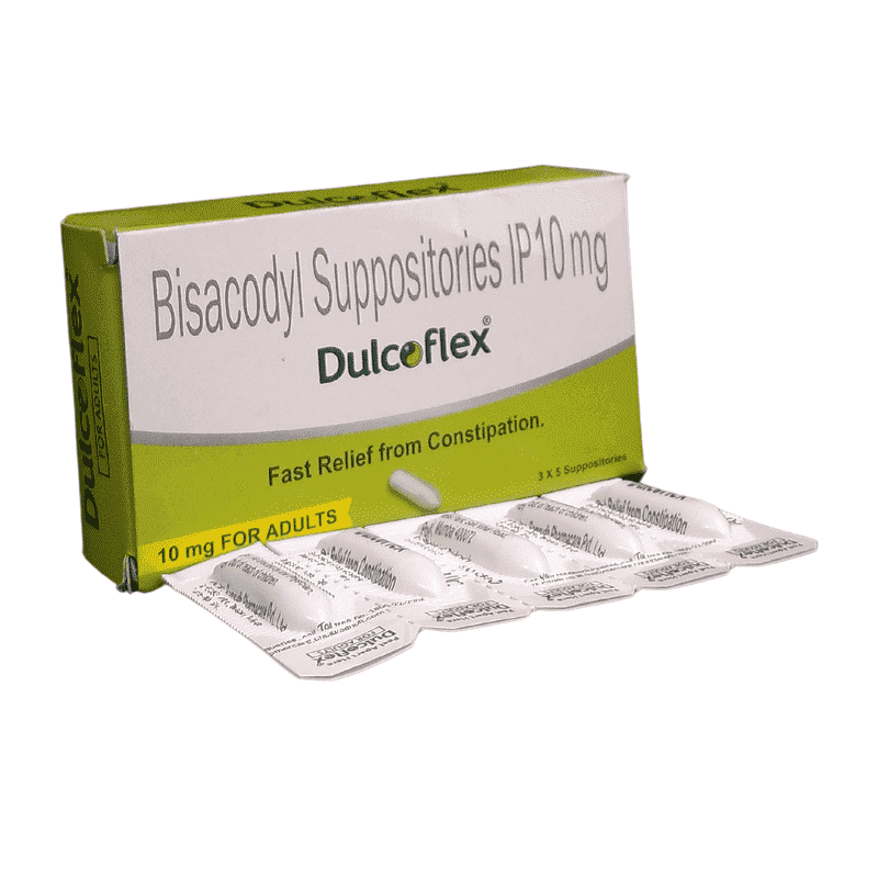 Dulcoflex Bisacodyl Suppositories IP 10mg for Adults