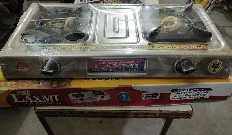 Laxmi gas stove 2 deals burner steel price