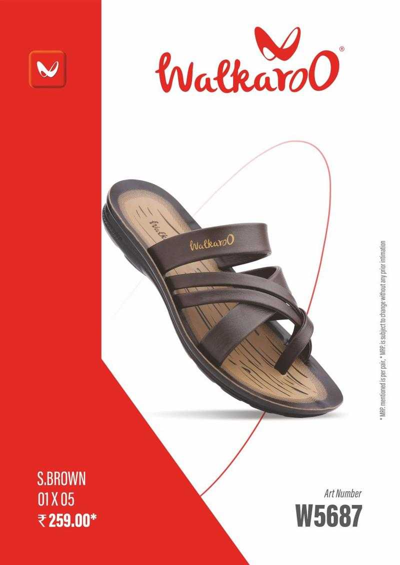 VKC WALKAROO 5687 SBROWN 1x5 Synthetic Casual Wear Saddle Brown