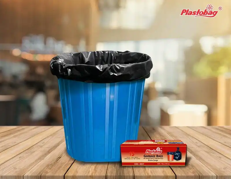Plastobag Garbage Bags XL Garbage Bag (Black, 15) Set Of 12, (MRP 115.00  Rs)