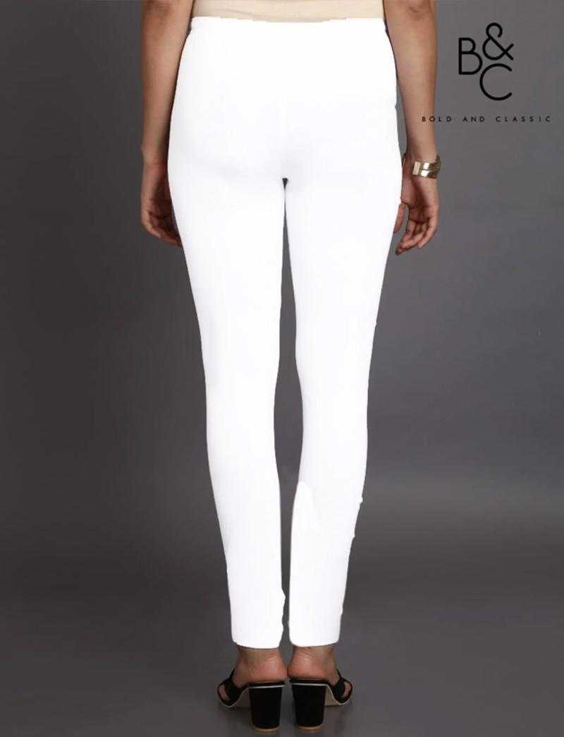 B&C Bold And Classic Cotton-Lycra 4-Way Normal Cut Solid / Plain Ankle  Length Legging for Women