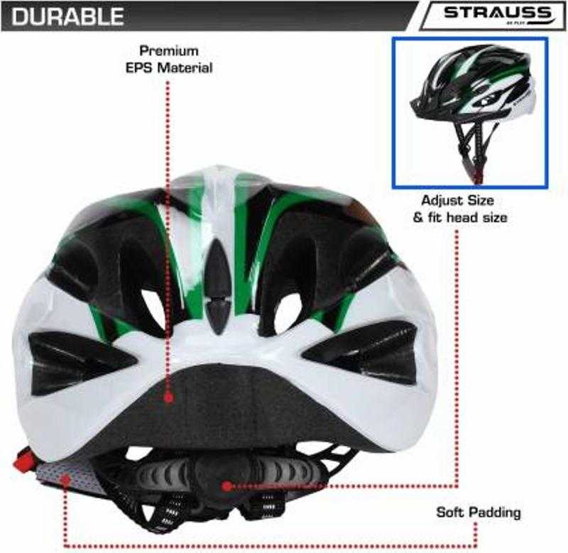 Strauss Cycling Helmet Black Green White Udaan B2B Buying