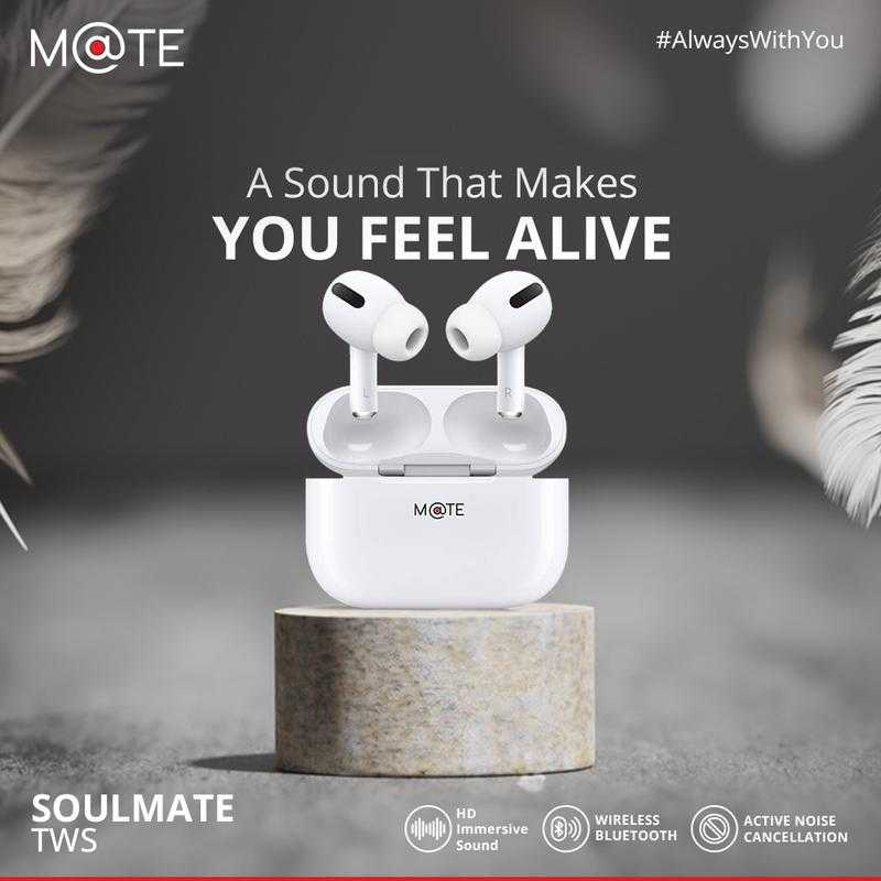 Mate Soulmate Wireless Bluetooth in the Ear Headphones With Mic