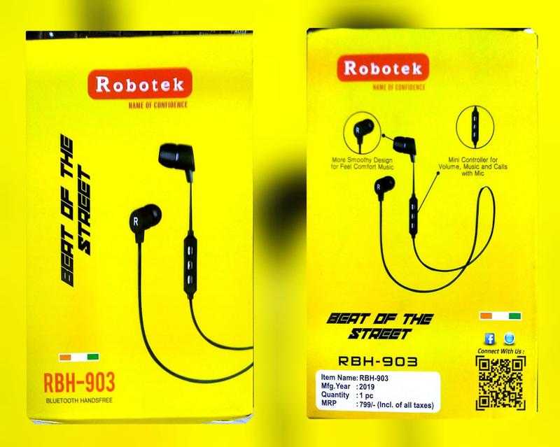 Robotek RBH 903 Wireless Bluetooth In the Ear With mic Yes