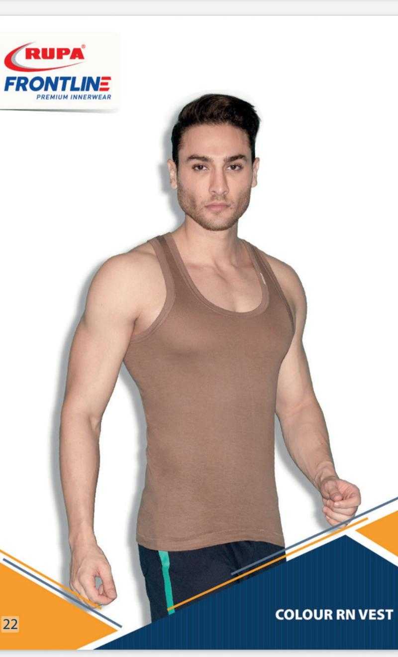 Rupa Frontline Cotton U-Neck Undershirt Vest for Men