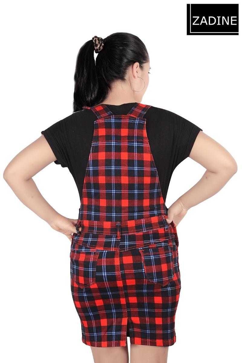 Checkered dungaree dress hot sale