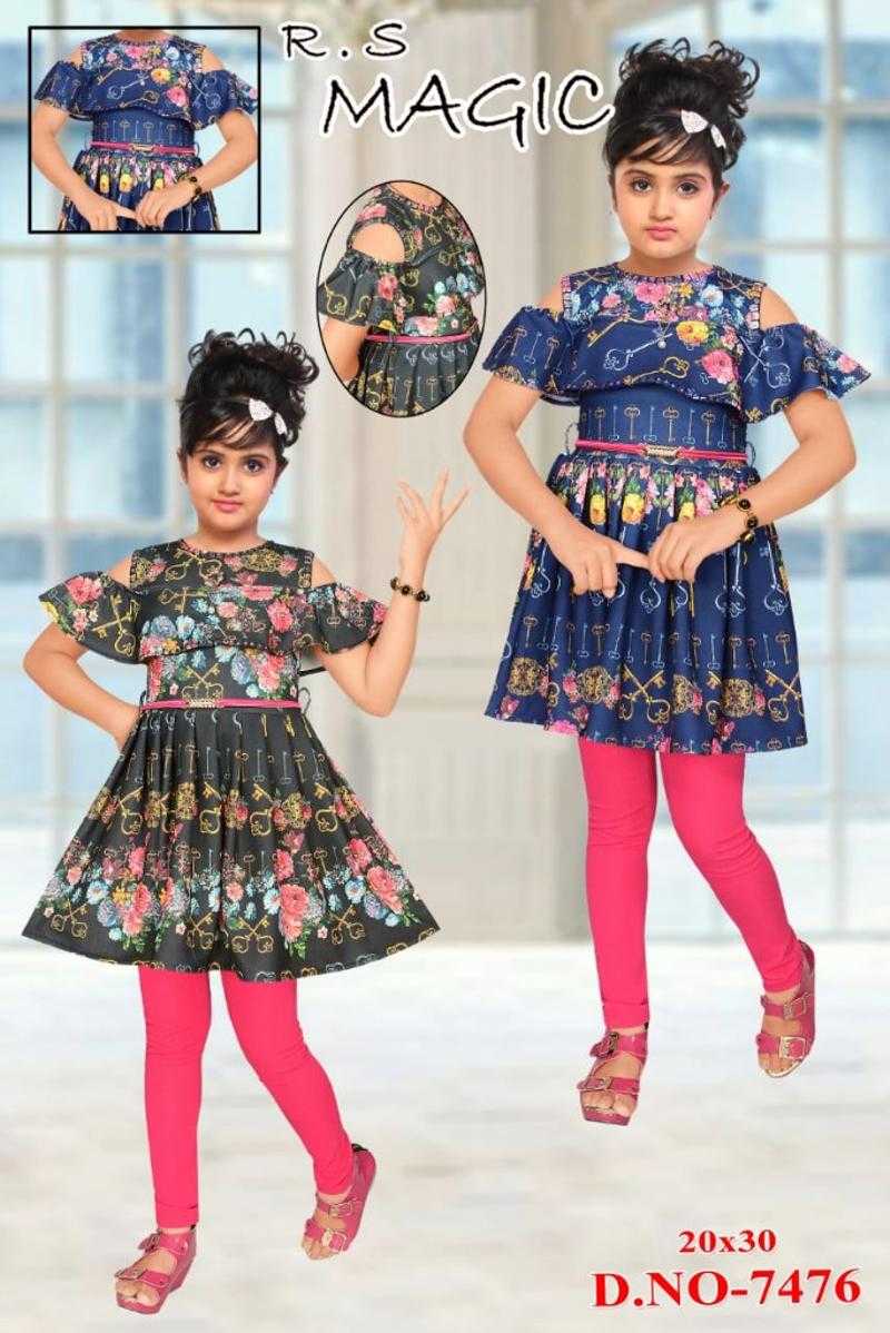 R S Magic western frock and leggings set for girls Udaan B2B