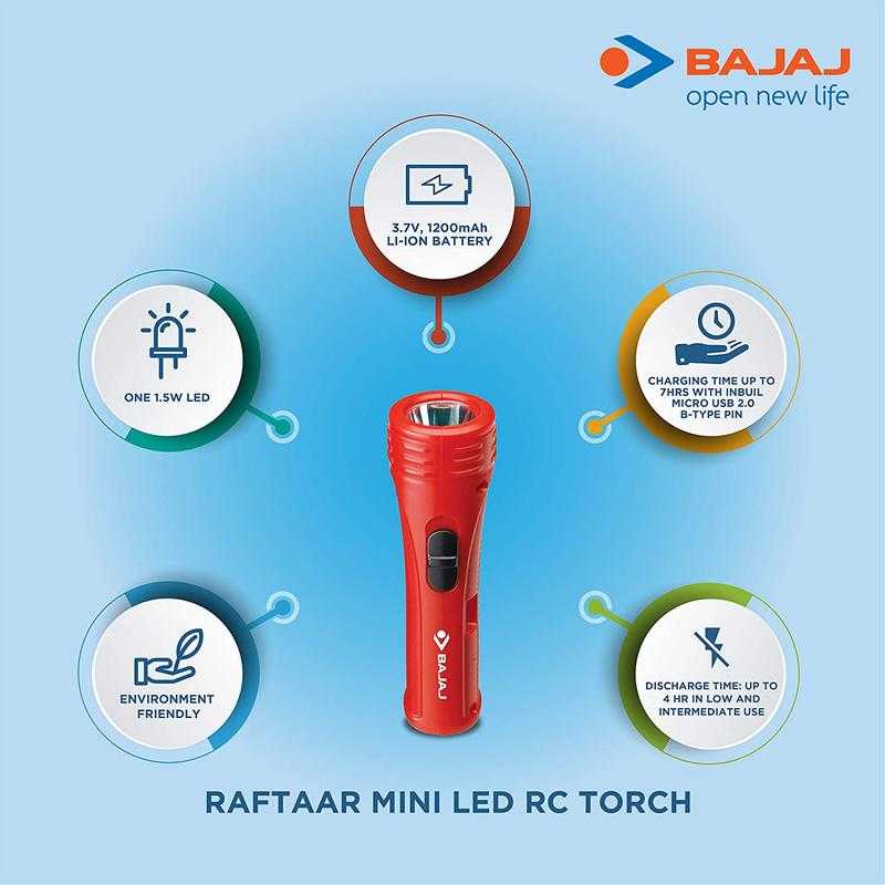 Bajaj torch store battery