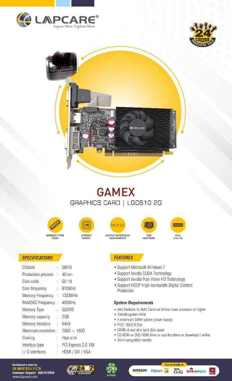 Lapcare Intel LGC610 2 GB DDR3 Graphics Card Udaan B2B Buying